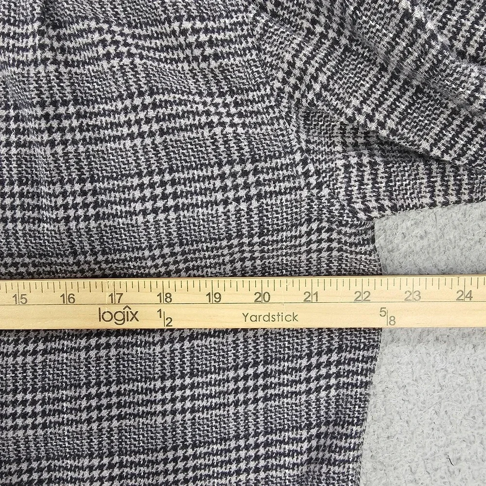 The North Face Shirt Mens Large Gray Houndstooth Check Button Up Cotton Casual